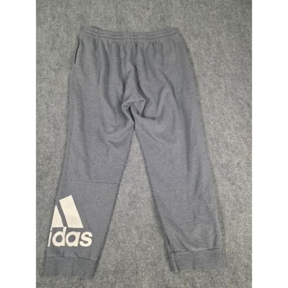 Adidas Mens 2XLT Essentials Big Logo Sweatpants Heather Grey Joggers Athleisure - Picture 2 of 12